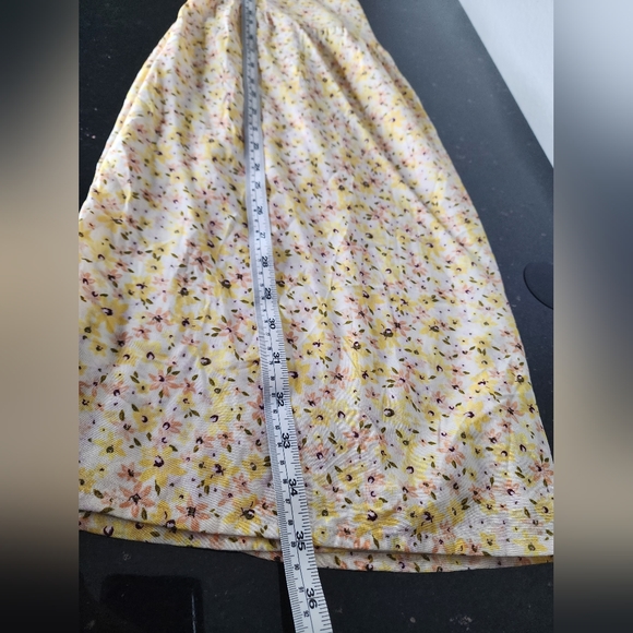 NWT SO Yellow Floral Tie Back Mini Dress. Size M - Picture 12 of 13